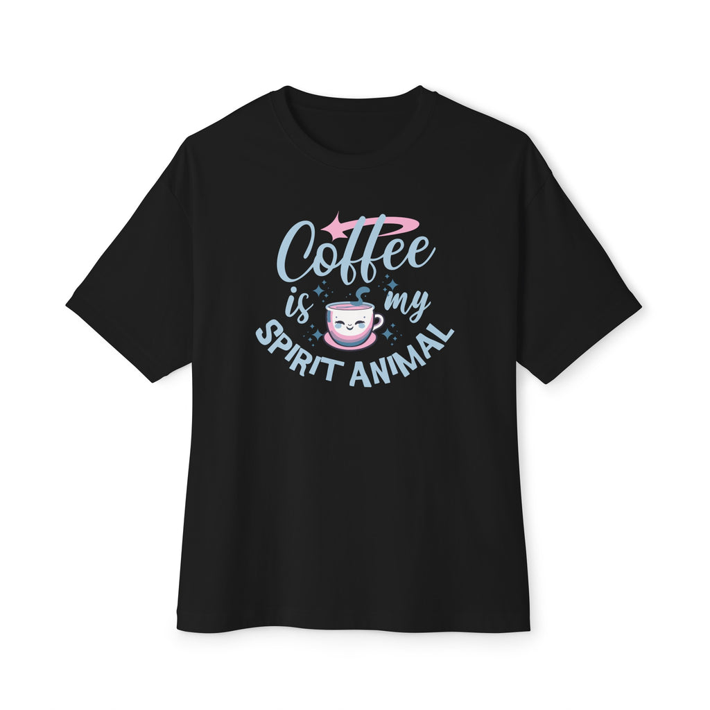 Coffee is my Spirit Animal Unisex T-Shirt Oversized Boxy Tee