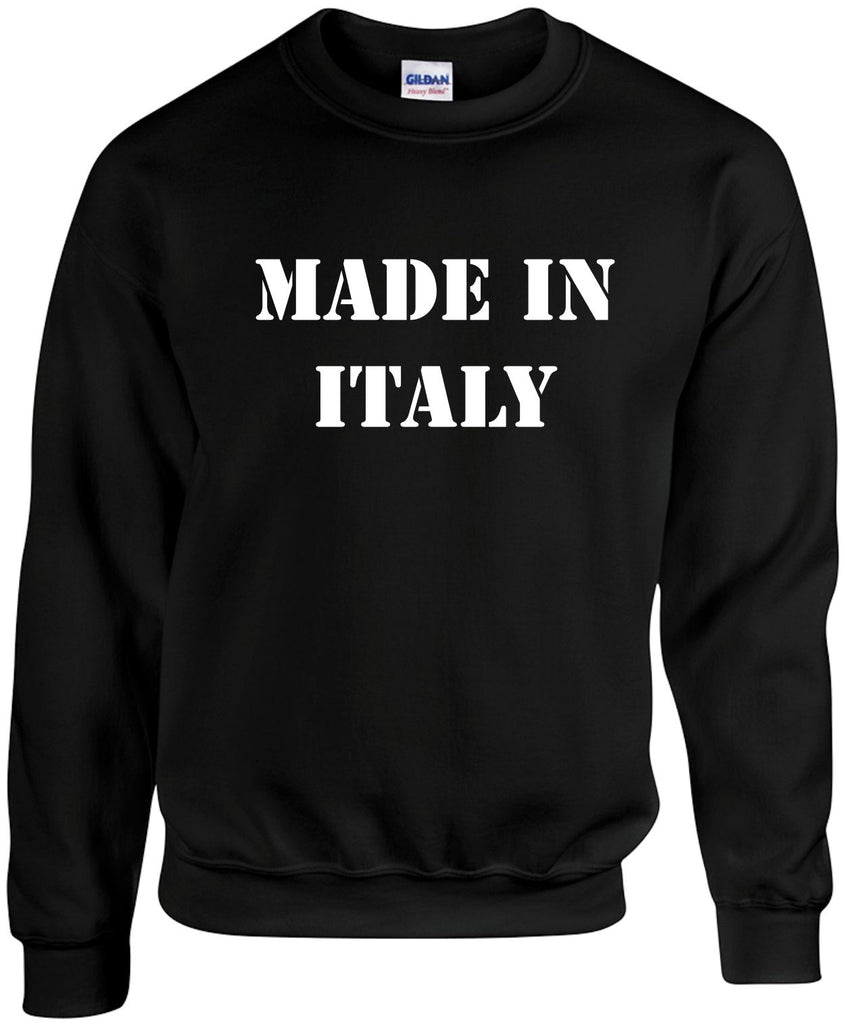 made in italy unisex crewneck sweatshirt black signature outlet novelty 
