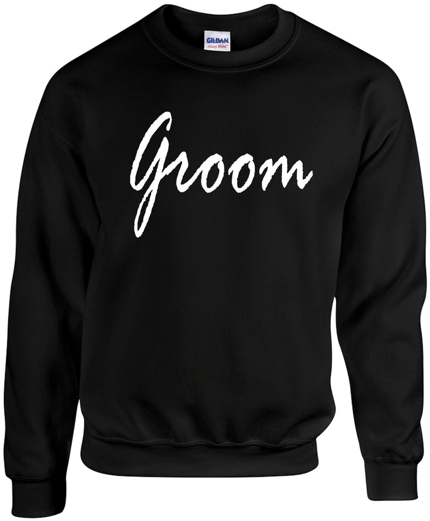 groom unisex crewneck sweatshirt black signature outlet novelty 