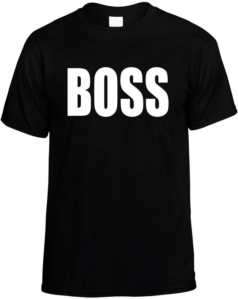 boss mens funny t-shirt black