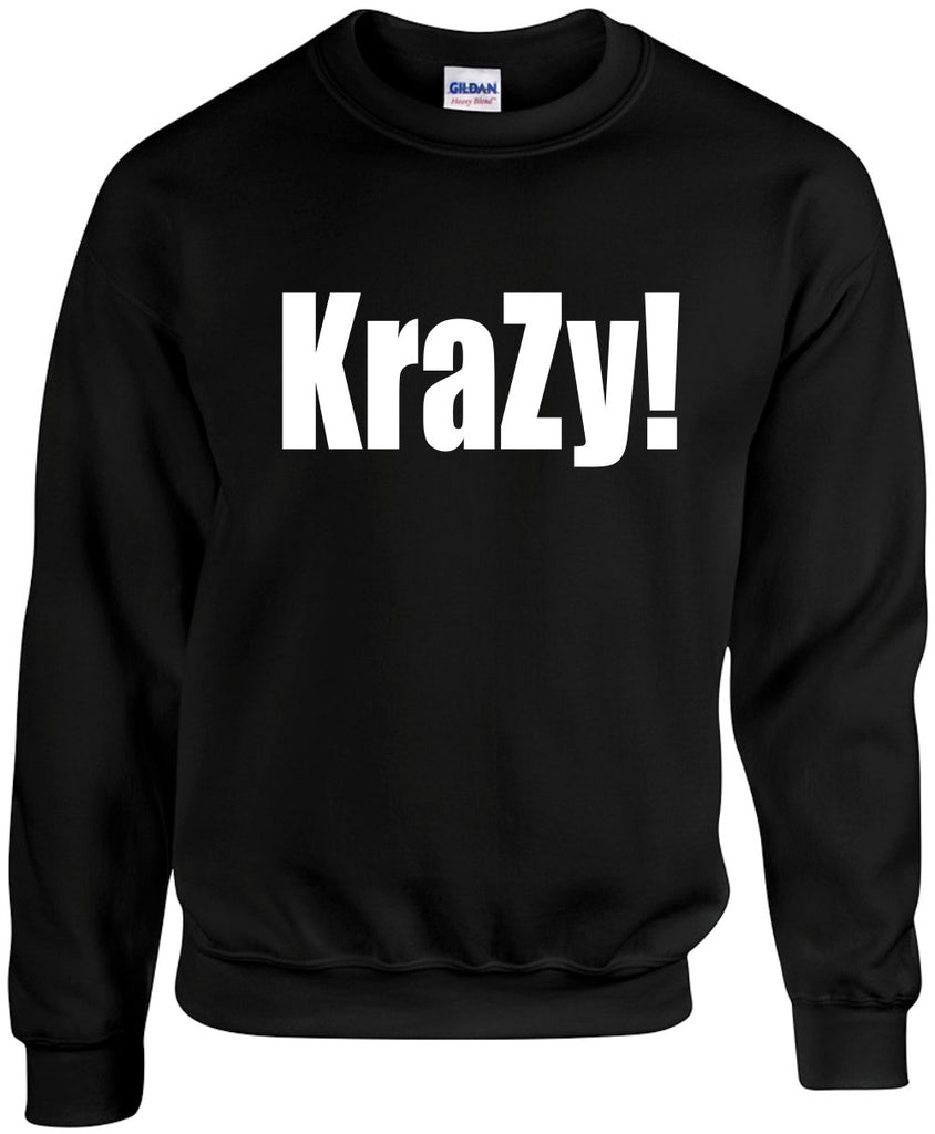 krazy unisex crewneck sweatshirt black signature outlet novelty 