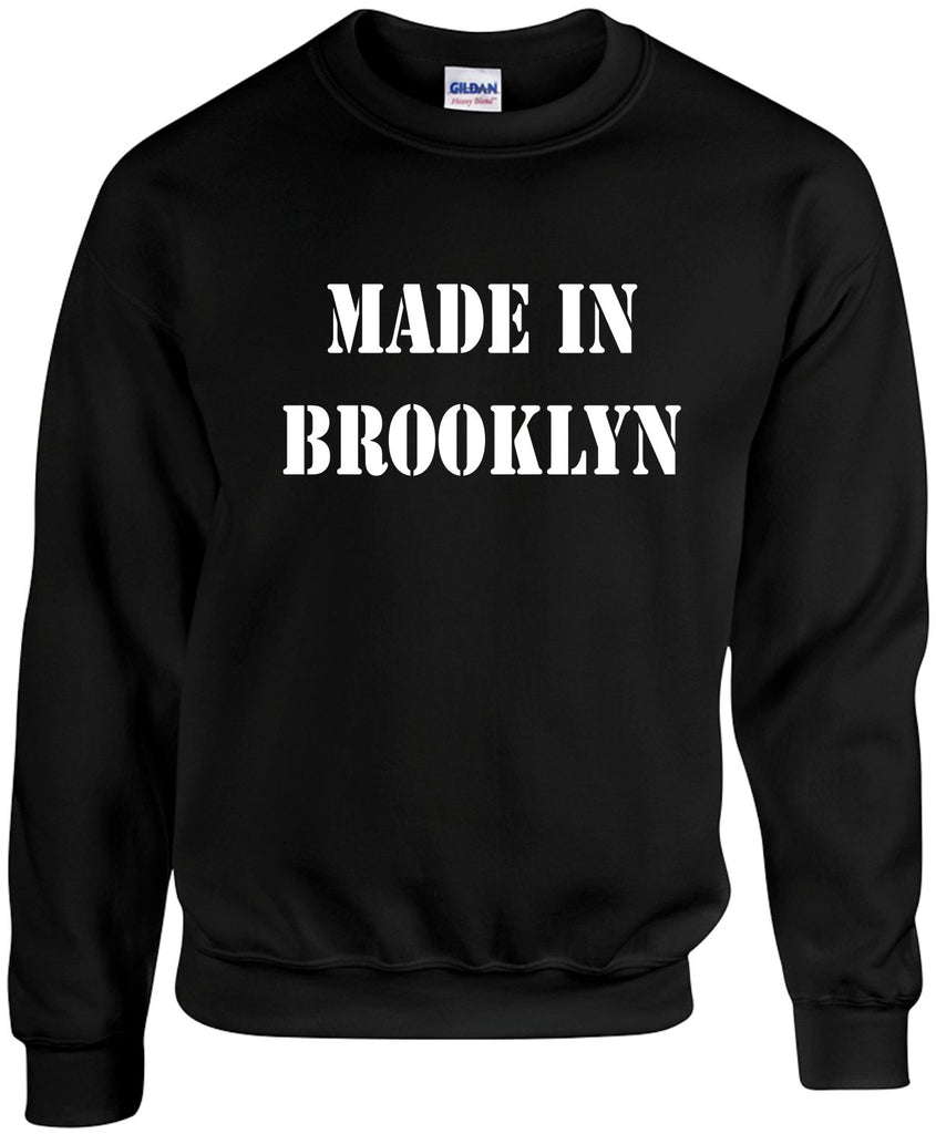 made in brooklyn unisex crewneck sweatshirt black signature outlet novelty 