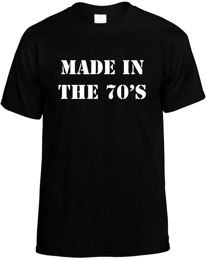 made in the 70s mens funny t-shirt black