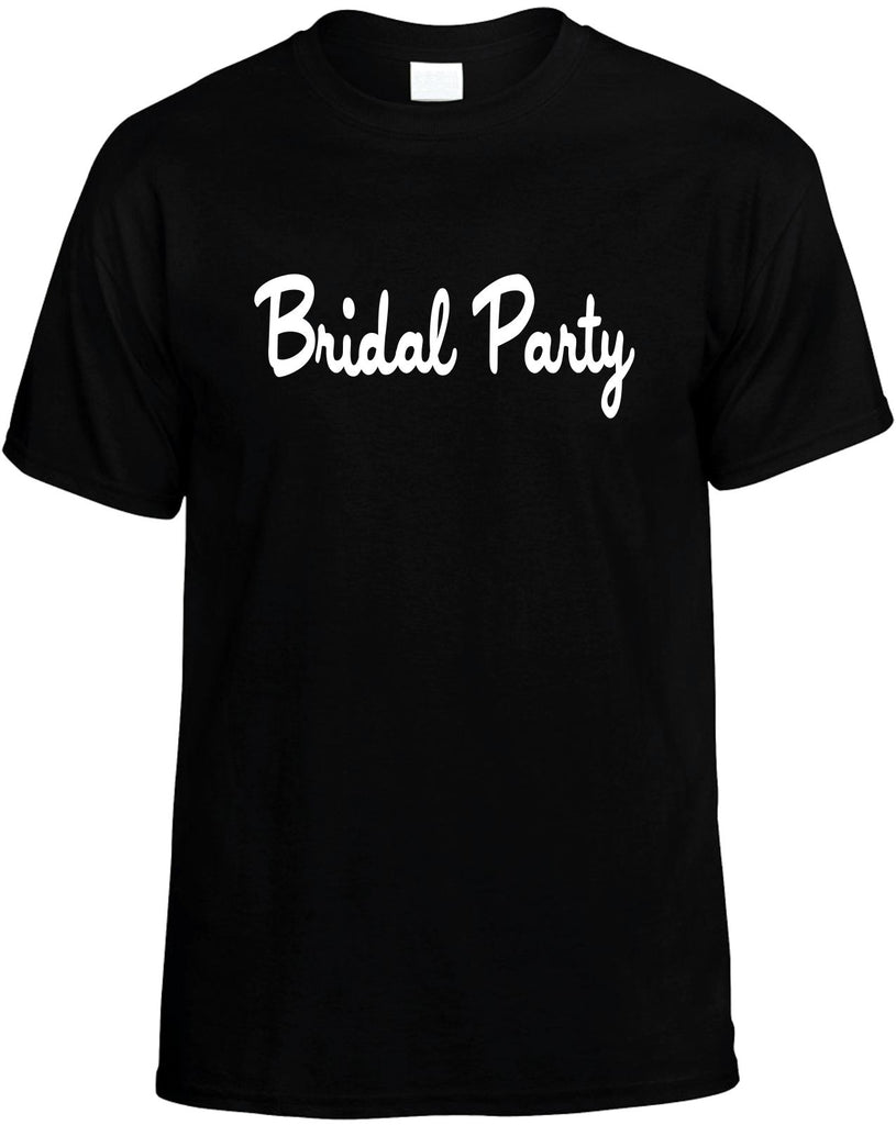 bridal party mens funny t-shirt black