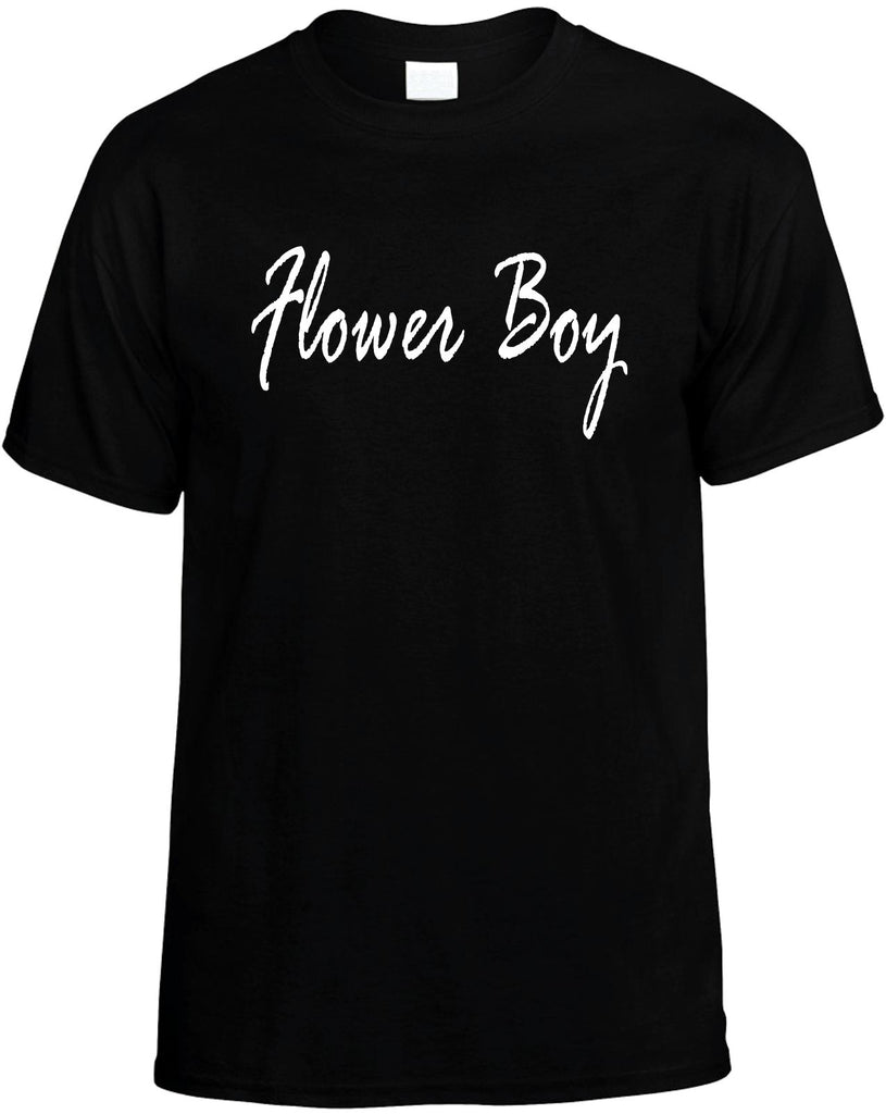 flower boy mens funny t-shirt black