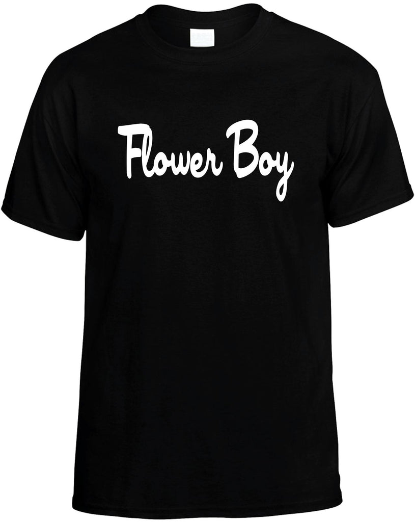 flower boy mens funny t-shirt black