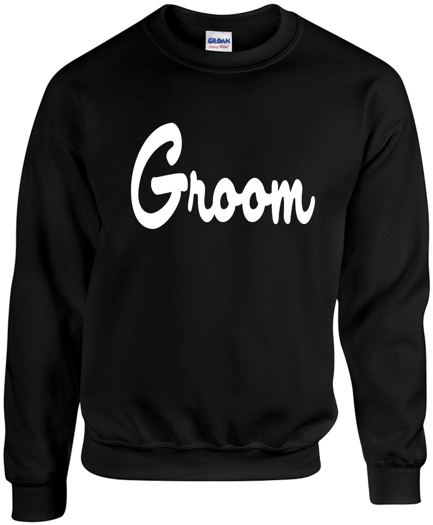 groom unisex crewneck sweatshirt black signature outlet novelty 