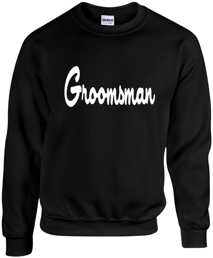 groomsman unisex crewneck sweatshirt black signature outlet novelty 