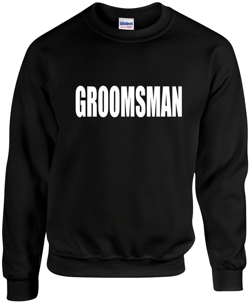 groomsman unisex crewneck sweatshirt black signature outlet novelty 