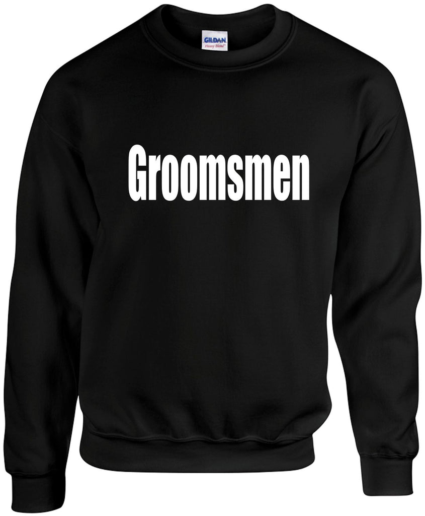 groomsmen unisex crewneck sweatshirt black signature outlet novelty 