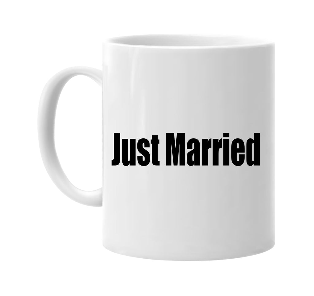 just married signature outlet novelty coffee cup mug graphic gift ideas gifts for the family mom dad