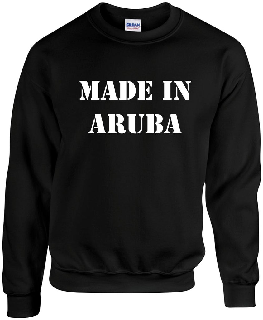 made in aruba unisex crewneck sweatshirt black signature outlet novelty 