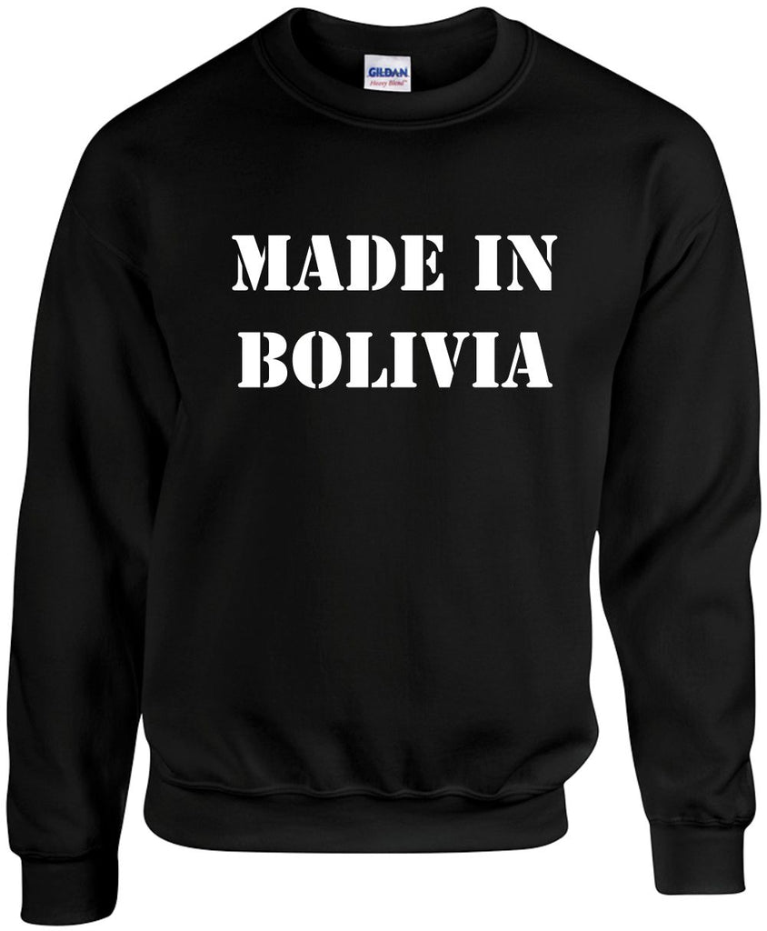 made in bolivia unisex crewneck sweatshirt black signature outlet novelty 
