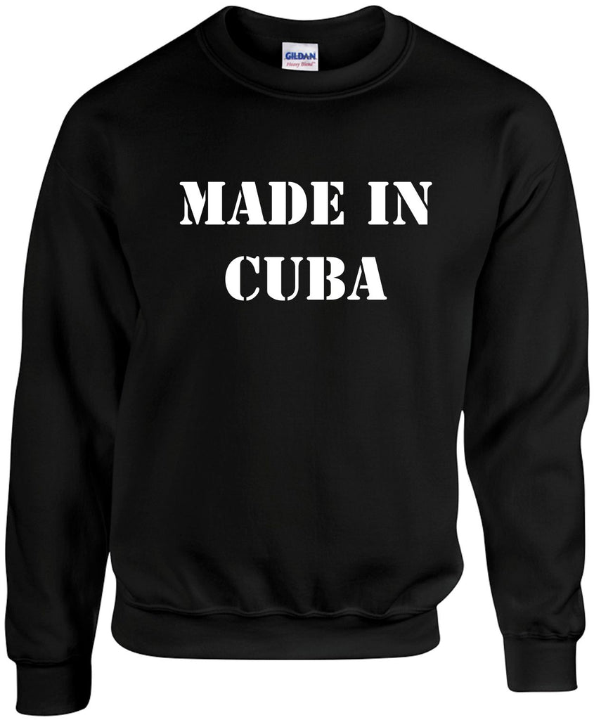 made in cuba unisex crewneck sweatshirt black signature outlet novelty 