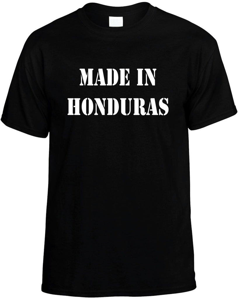 made in honduras mens funny t-shirt black