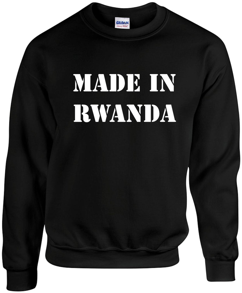 made in rwanda unisex crewneck sweatshirt black signature outlet novelty 