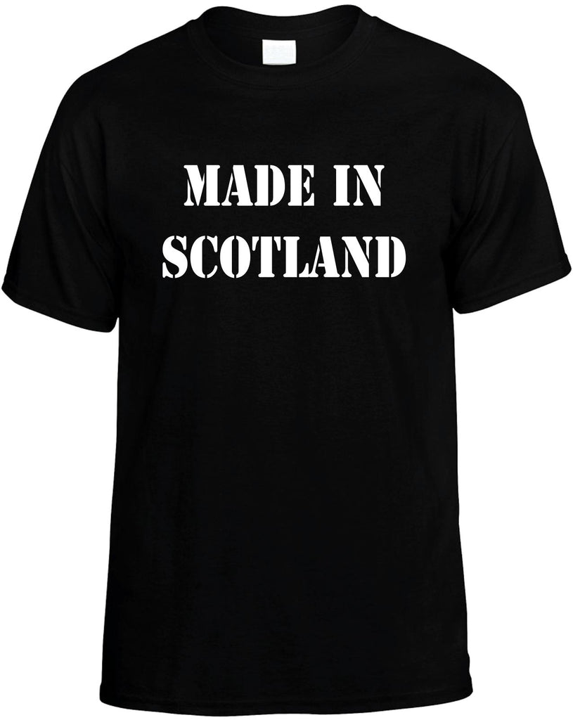 made in scotland mens funny t-shirt black