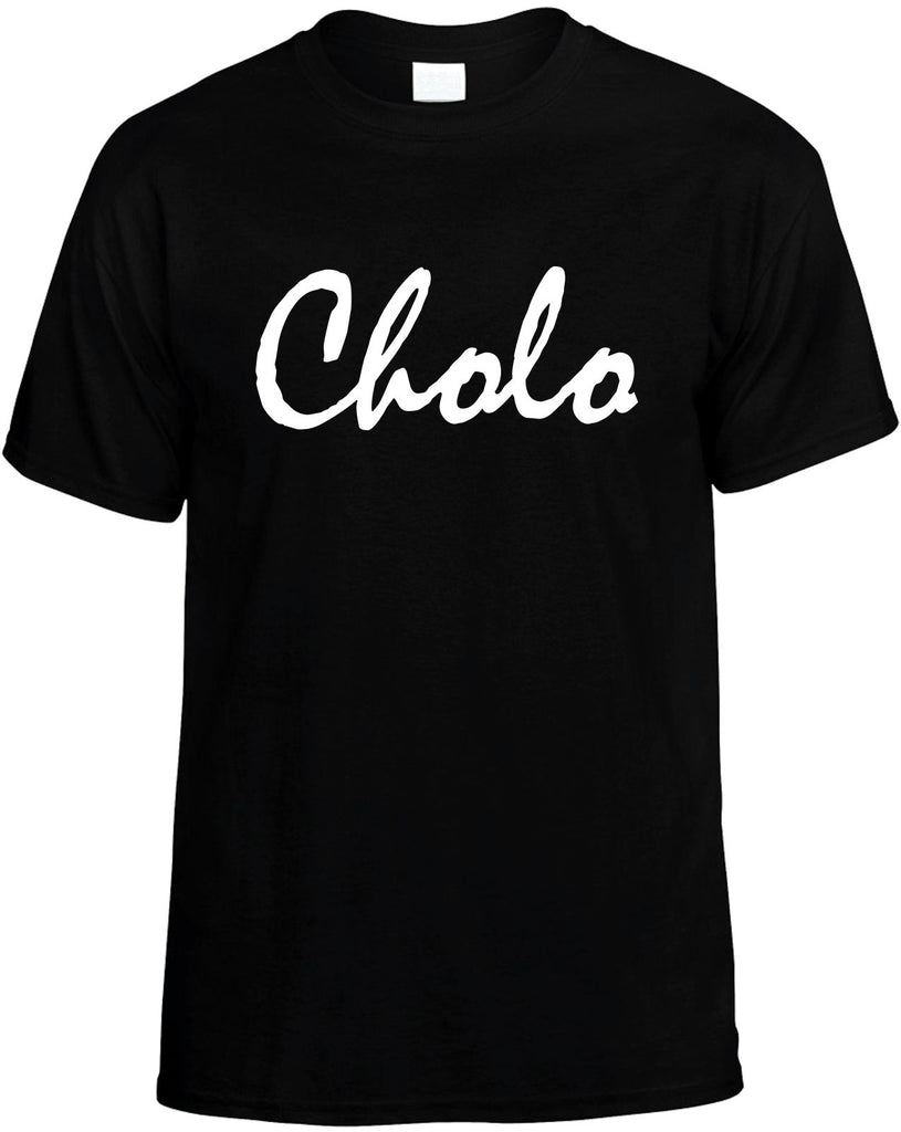 cholo mens funny t-shirt black