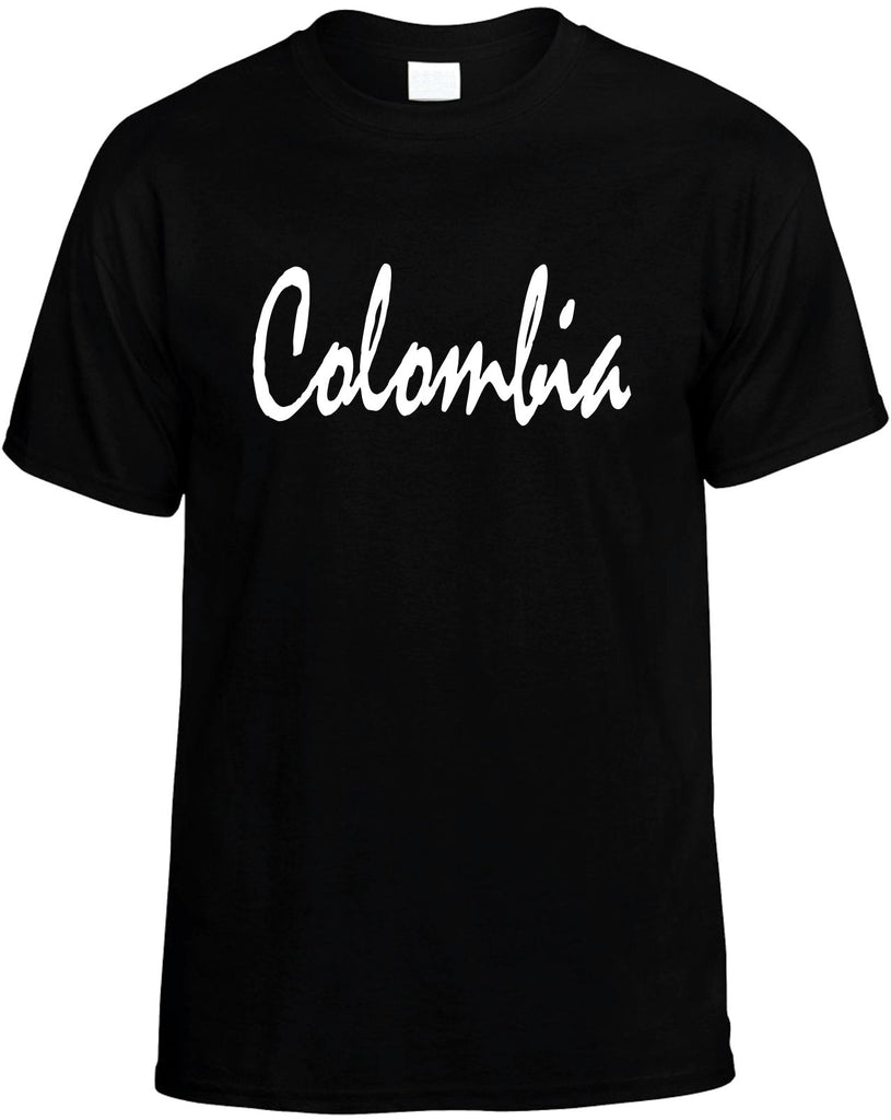 colombia mens funny t-shirt black