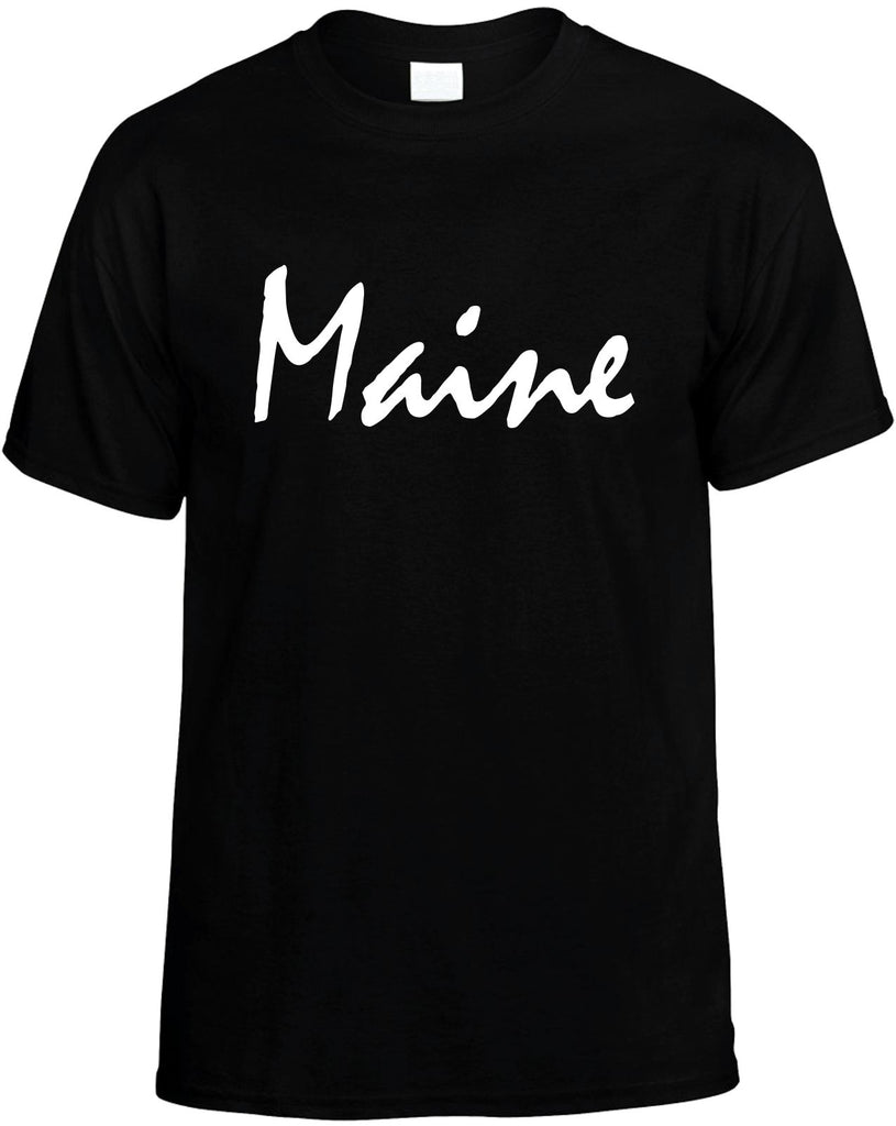 maine mens funny t-shirt black