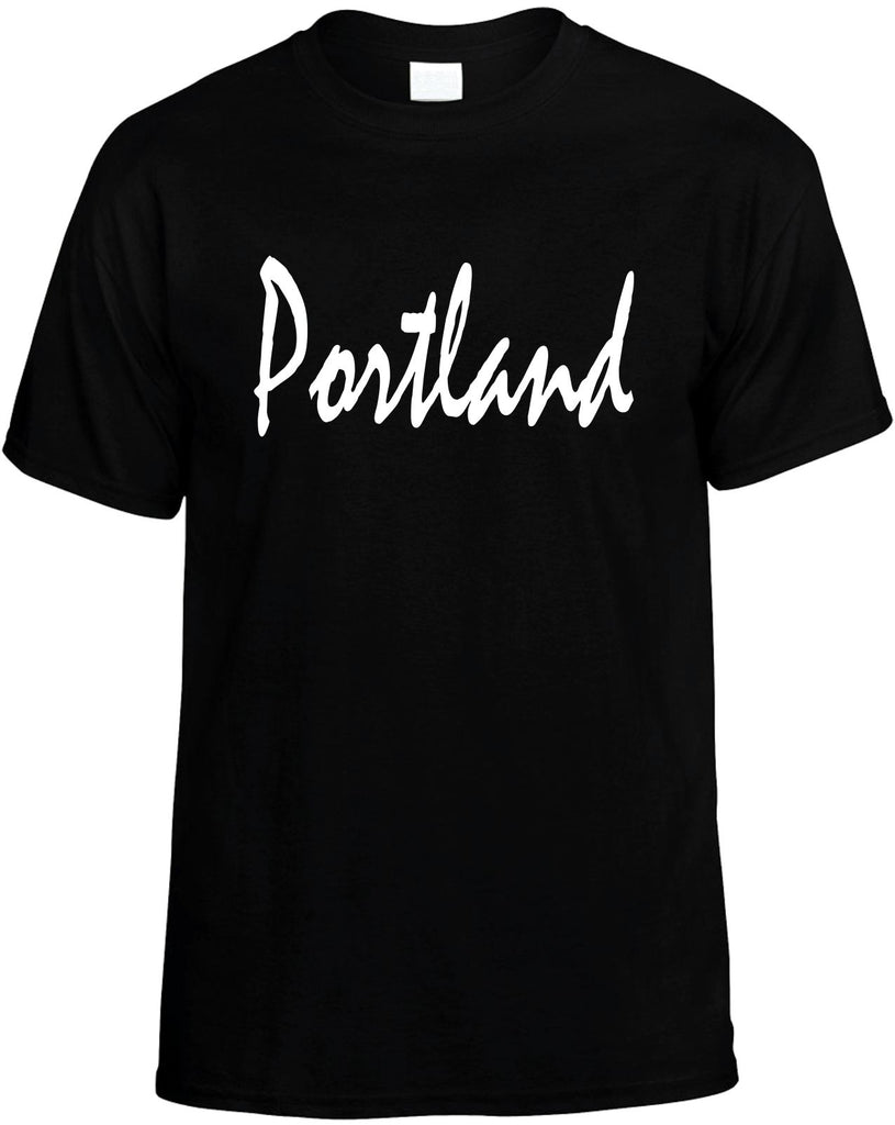 portland maine oregon mens funny t-shirt black