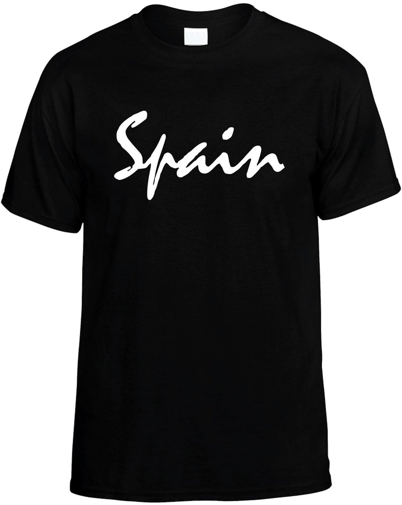spain mens funny t-shirt black