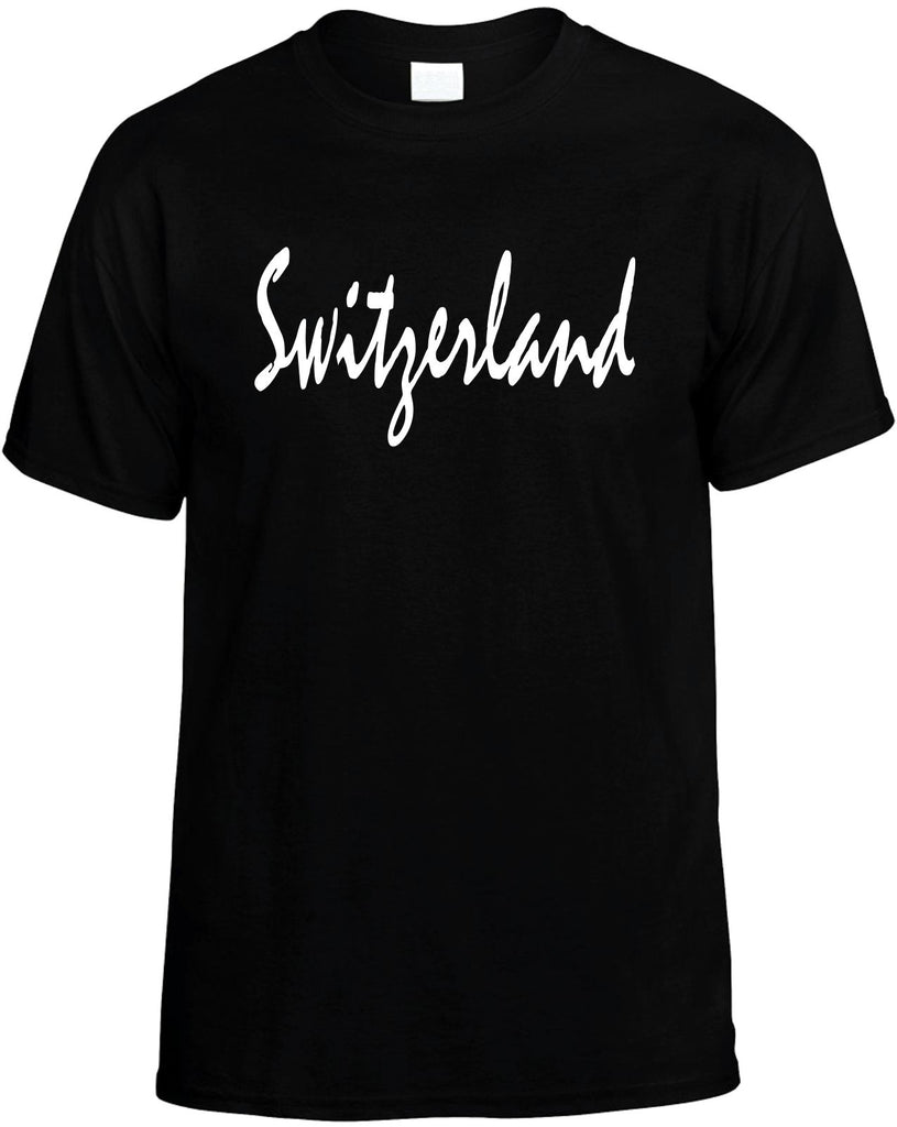 switzerland mens funny t-shirt black