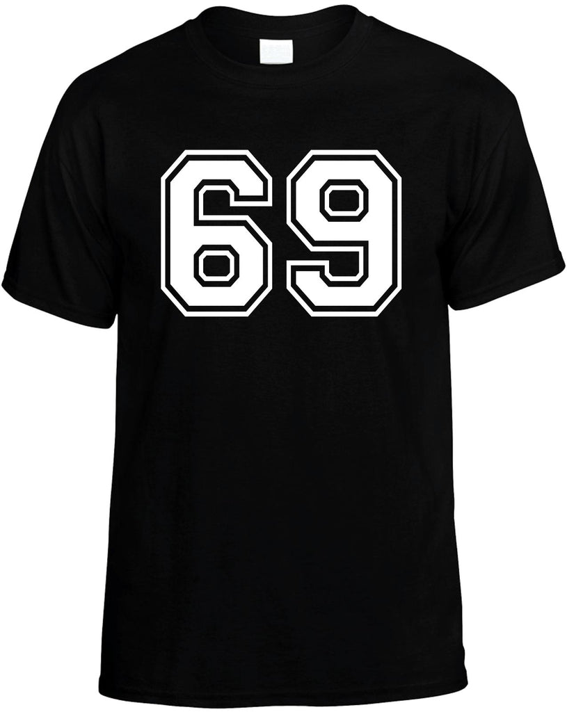 69 mens funny t-shirt black