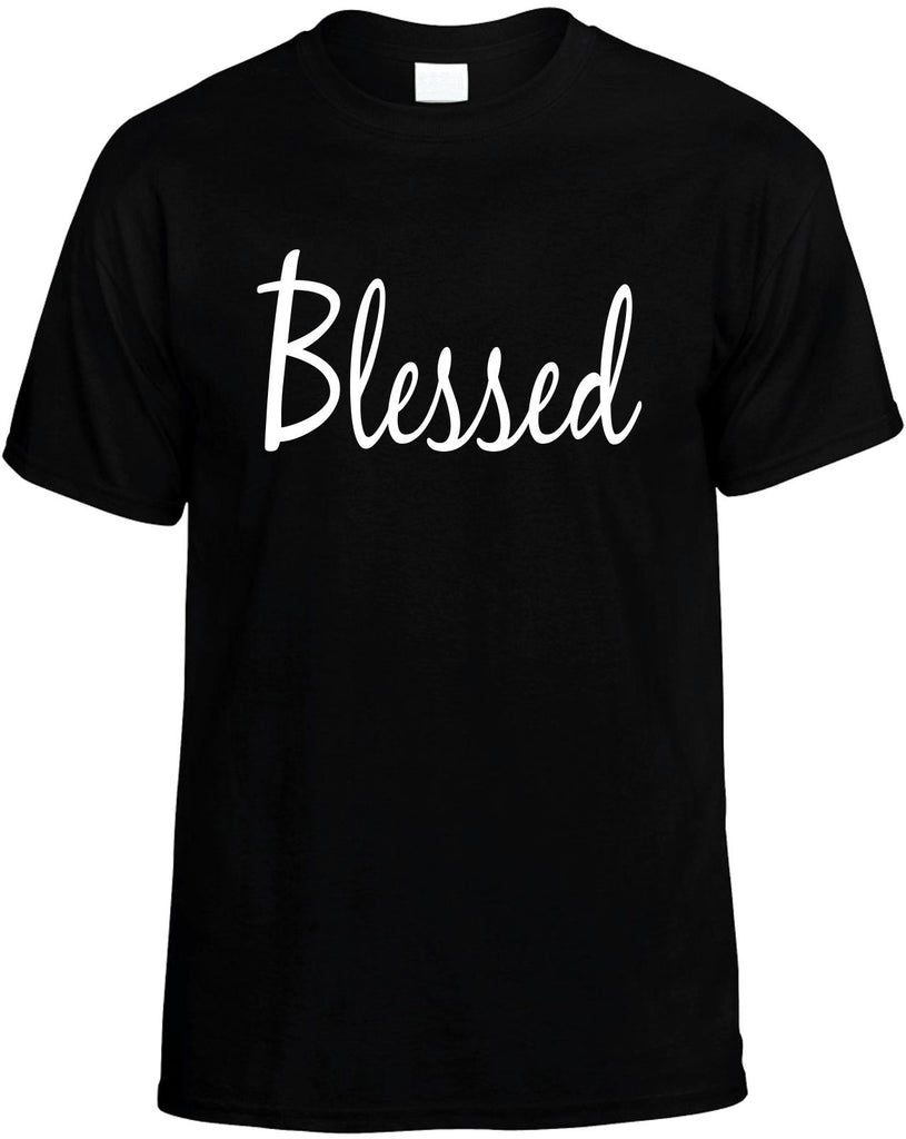 blessed motivational mens funny t-shirt black