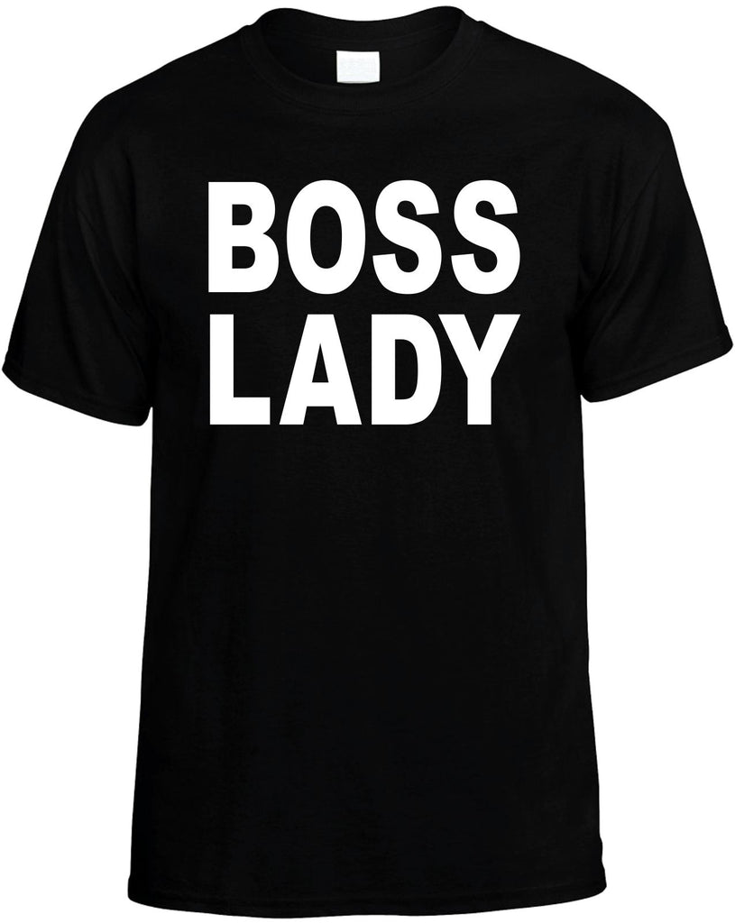 boss lady mens funny t-shirt black