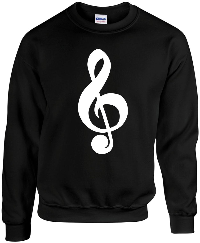 cleft note music note symbol unisex crewneck sweatshirt black signature outlet novelty 
