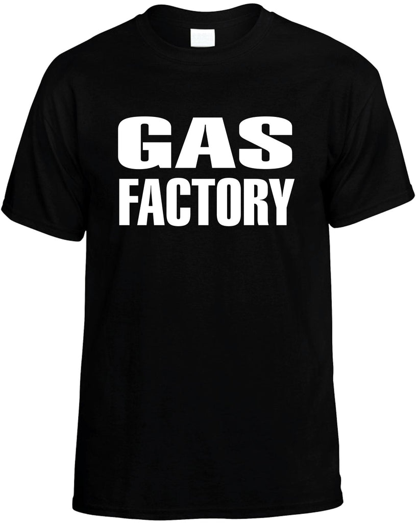gas factory mens funny t-shirt black