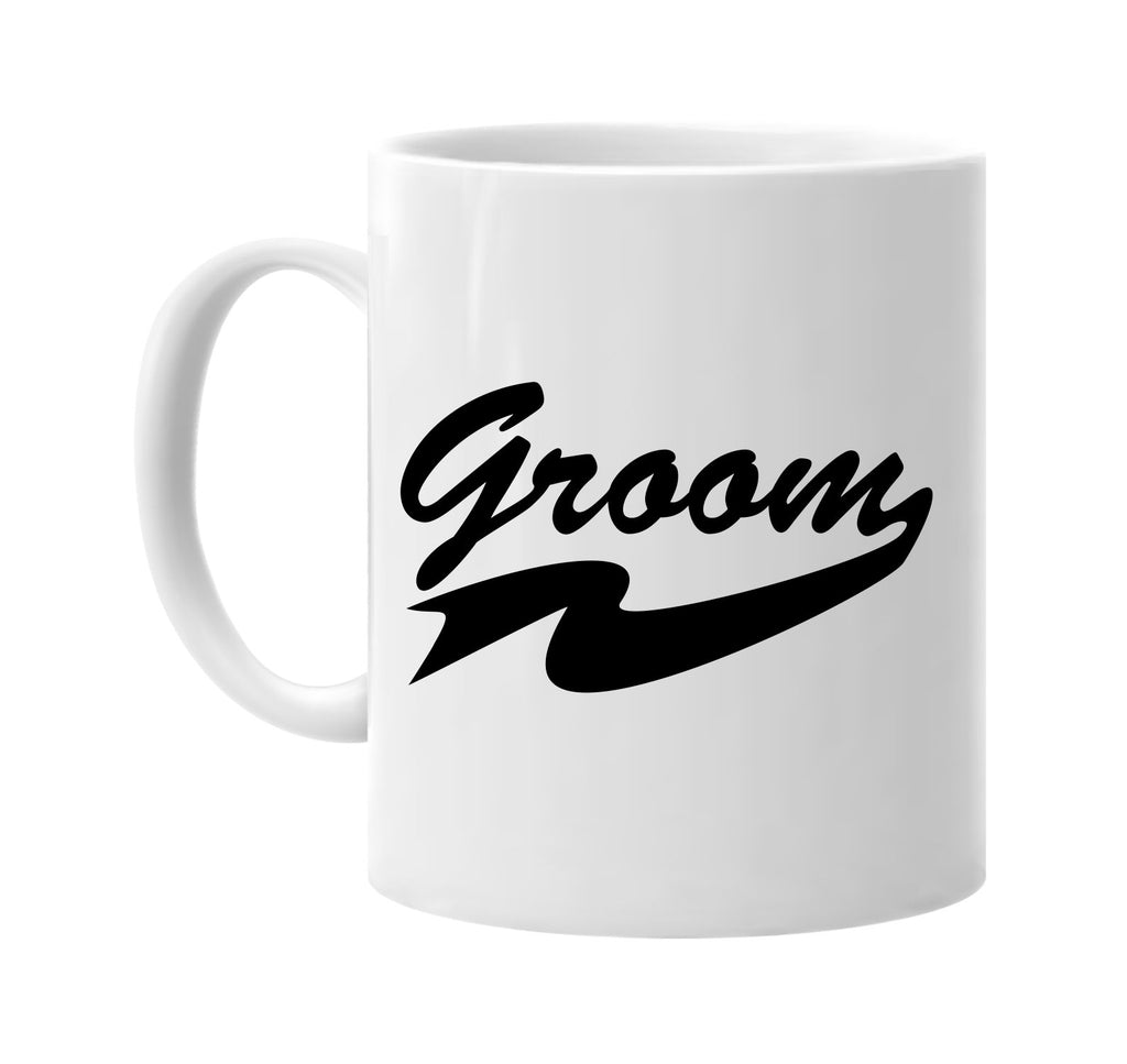 groom wedding bridal signature outlet novelty coffee cup mug graphic gift ideas gifts for the family mom dad