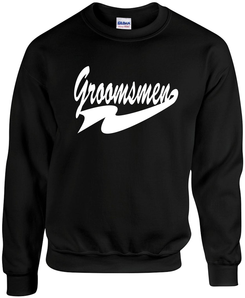 groomsmen wedding bridal unisex crewneck sweatshirt black signature outlet novelty 
