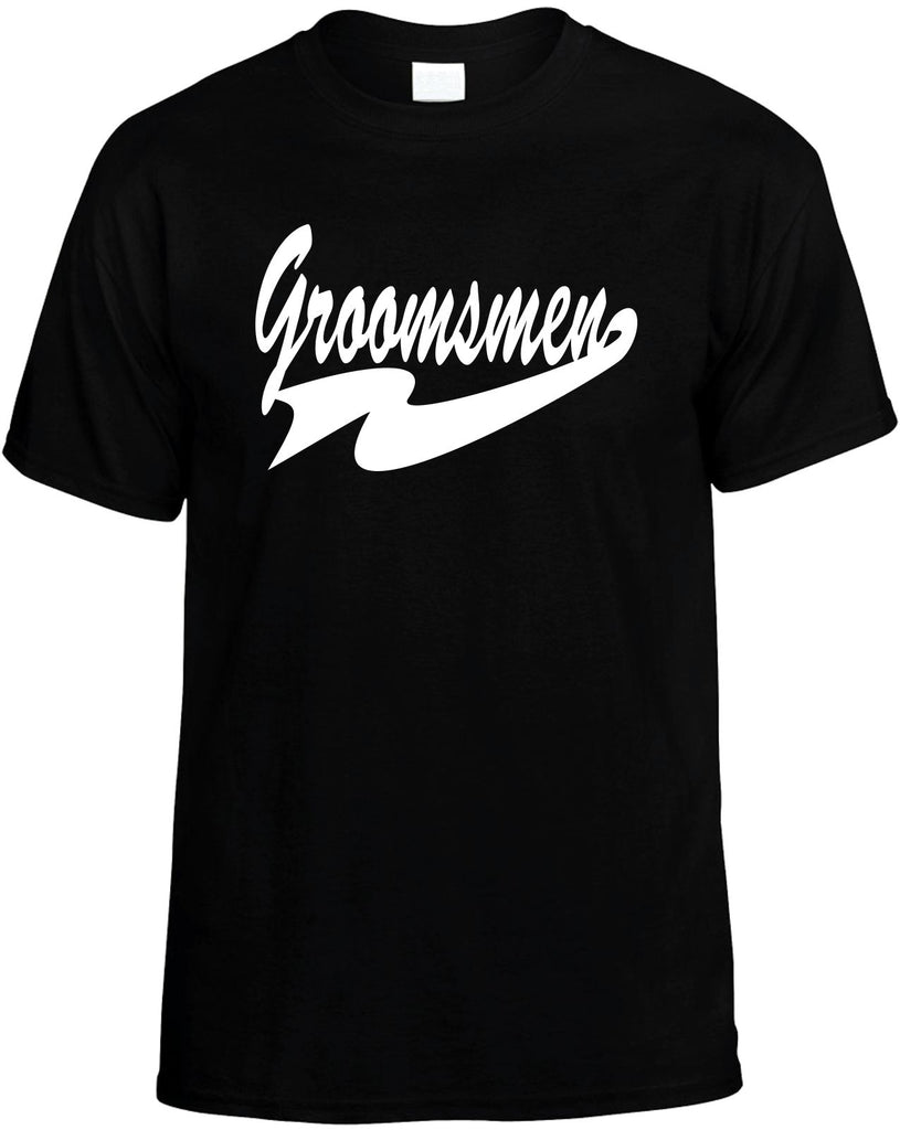 groomsmen wedding bridal mens funny t-shirt black