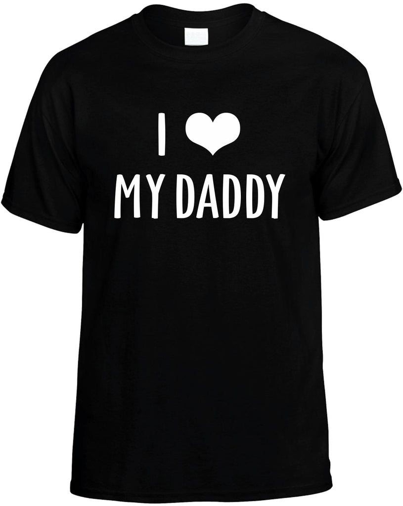 i love heart my daddy mens funny t-shirt black