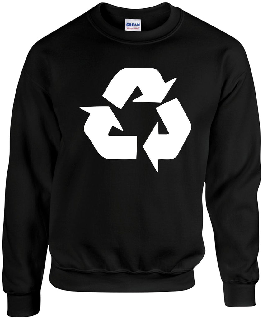 recycle environmental unisex crewneck sweatshirt black signature outlet novelty 