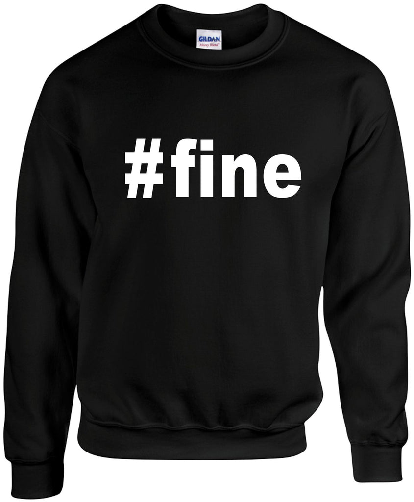fine hashtag unisex crewneck sweatshirt black signature outlet novelty 
