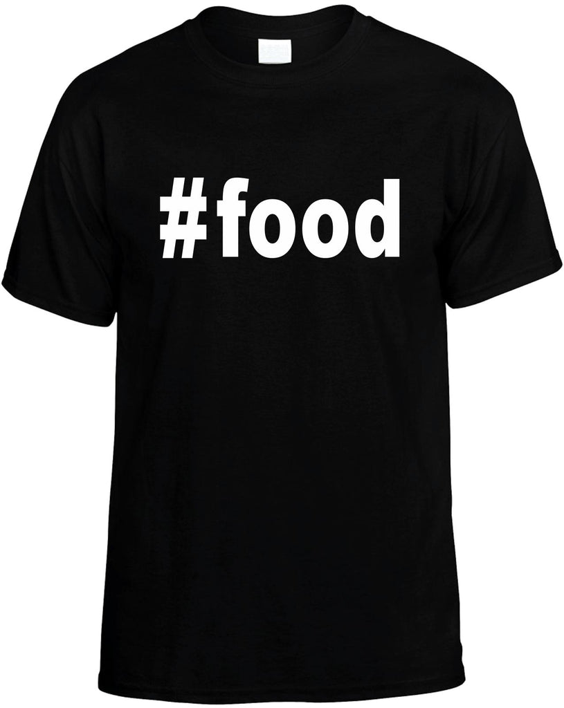 #food hashtag mens funny t-shirt black