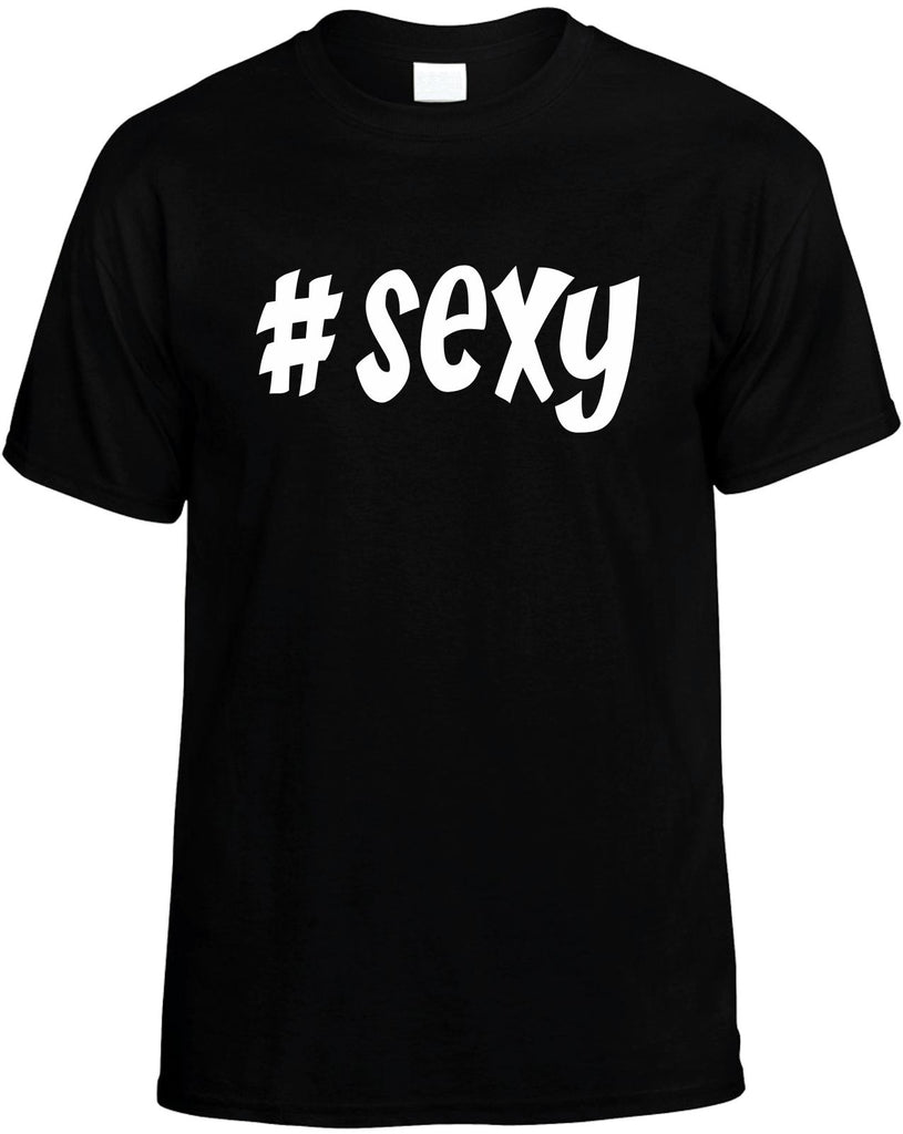 #sexy hashtag mens funny t-shirt black