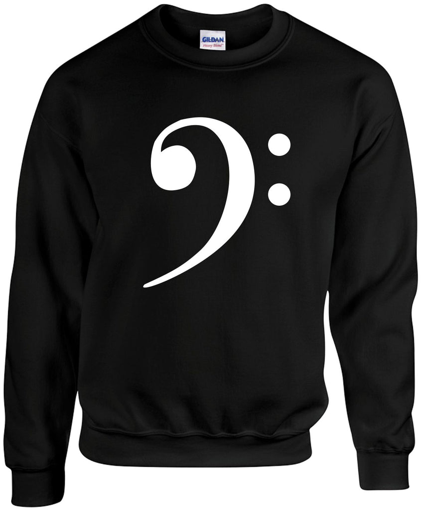 base cleft music note unisex crewneck sweatshirt black signature outlet novelty 