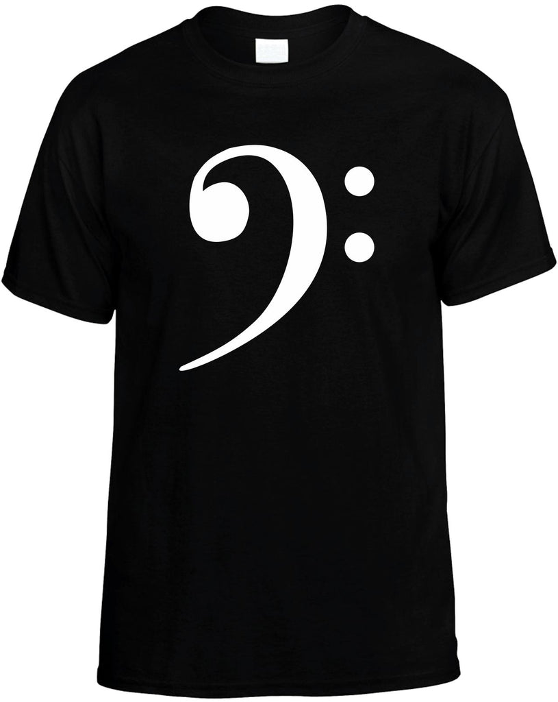 base cleft music note mens funny t-shirt black