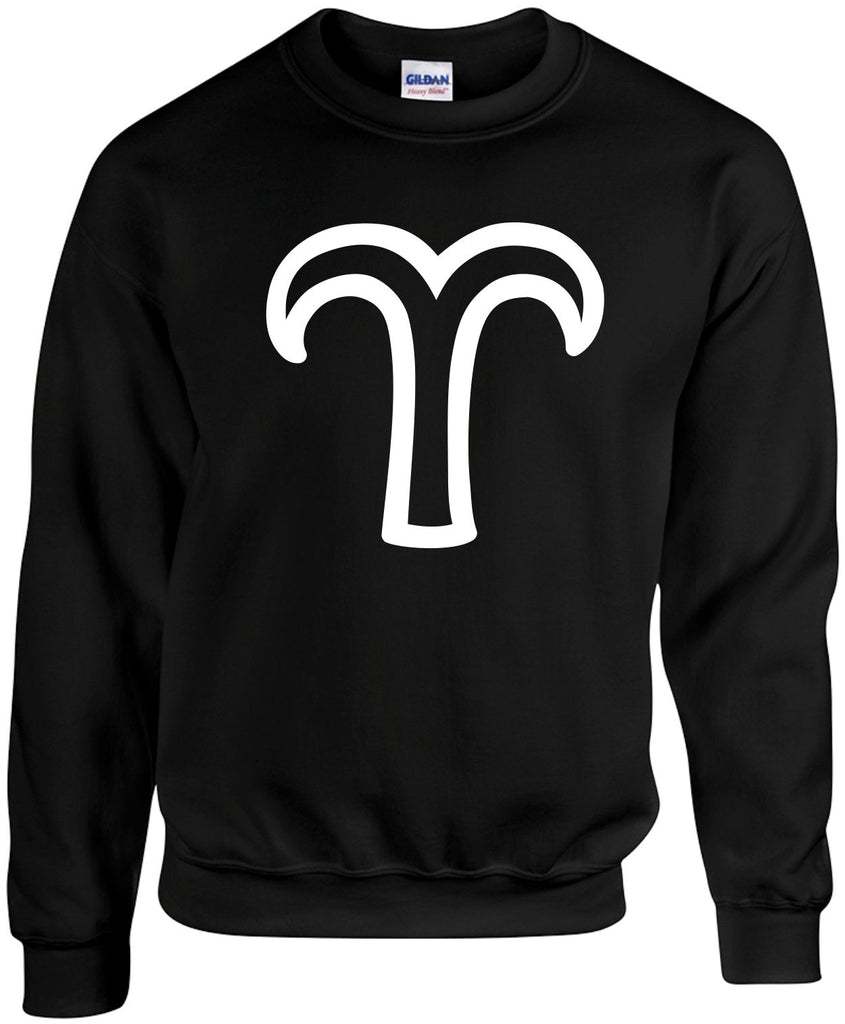 horoscope - aries unisex crewneck sweatshirt black signature outlet novelty 