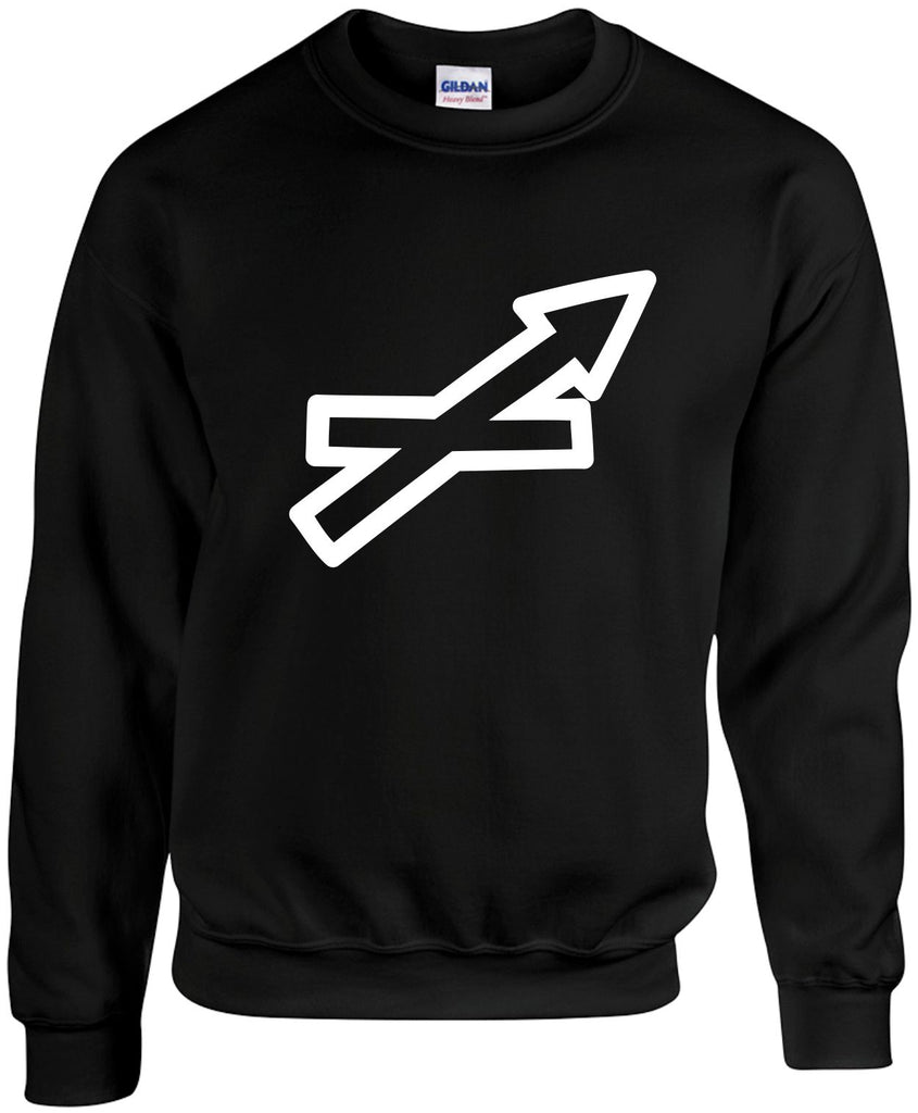 horoscope - sagittarius unisex crewneck sweatshirt black signature outlet novelty 
