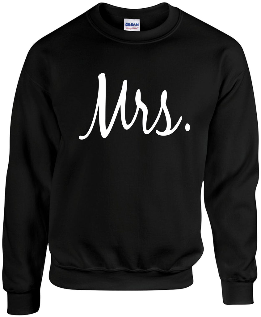mrs bride wedding bridal party unisex crewneck sweatshirt black signature outlet novelty 