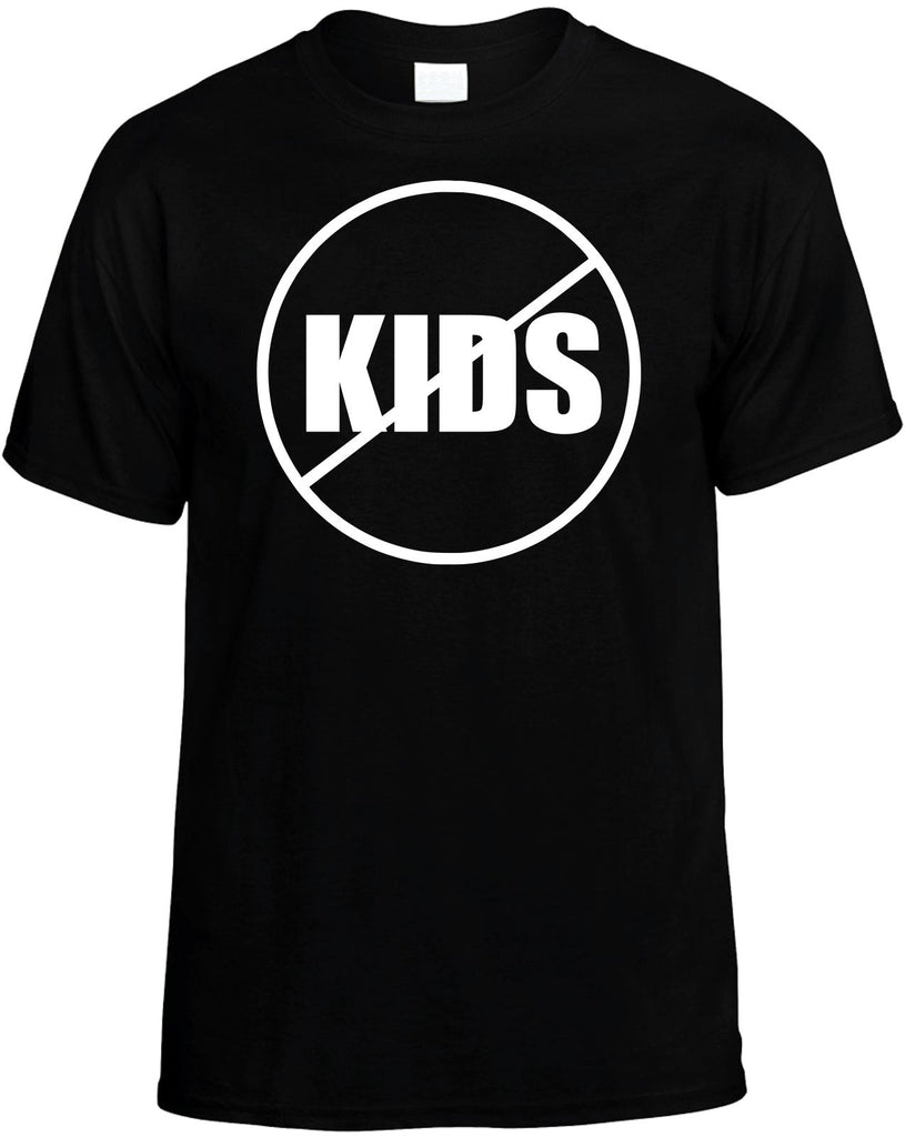 no kids anti-kids mens funny t-shirt black