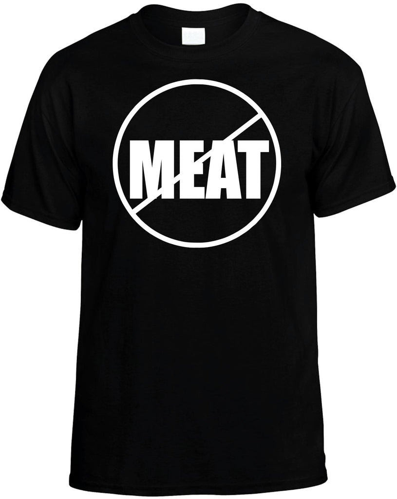 no meat anti-meat mens funny t-shirt black
