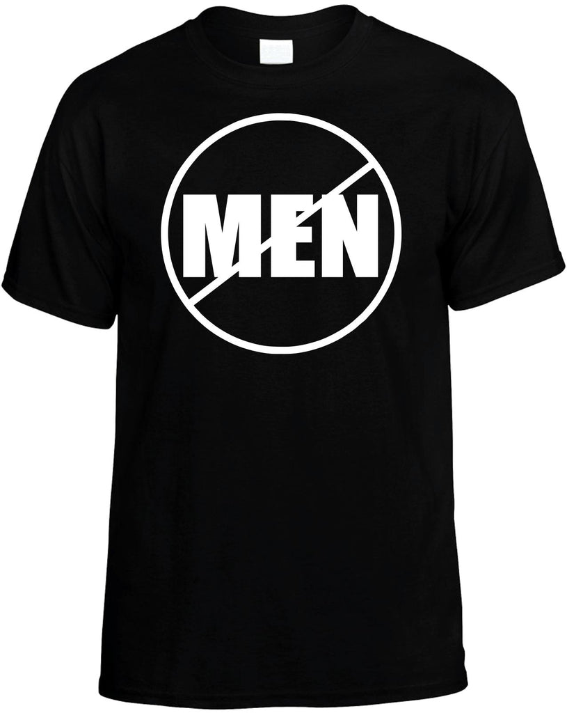 no men anti-men mens funny t-shirt black