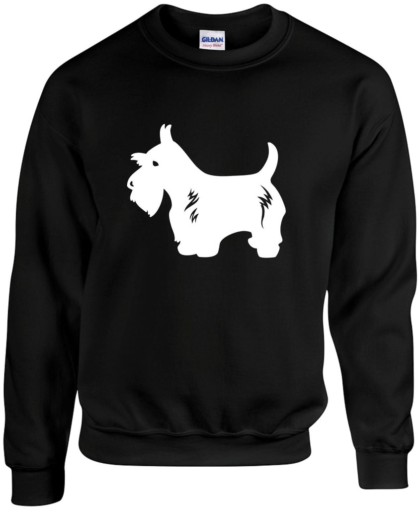 scottish terrier dog unisex crewneck sweatshirt black signature outlet novelty 