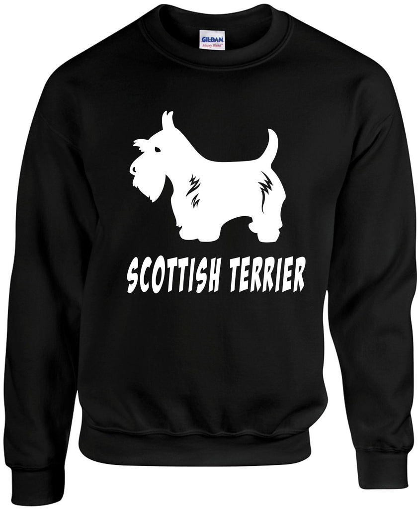 scottish terrier unisex crewneck sweatshirt black signature outlet novelty 